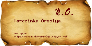Marczinka Orsolya névjegykártya